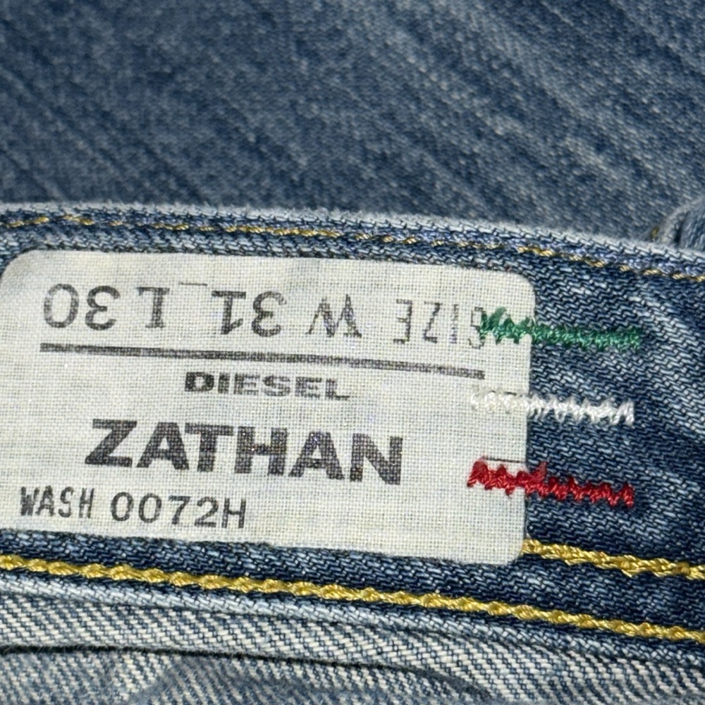 Diesel Zathan Low Rise Boot Cut Distressed Jeans SZ 31 - Picture 9 of 10